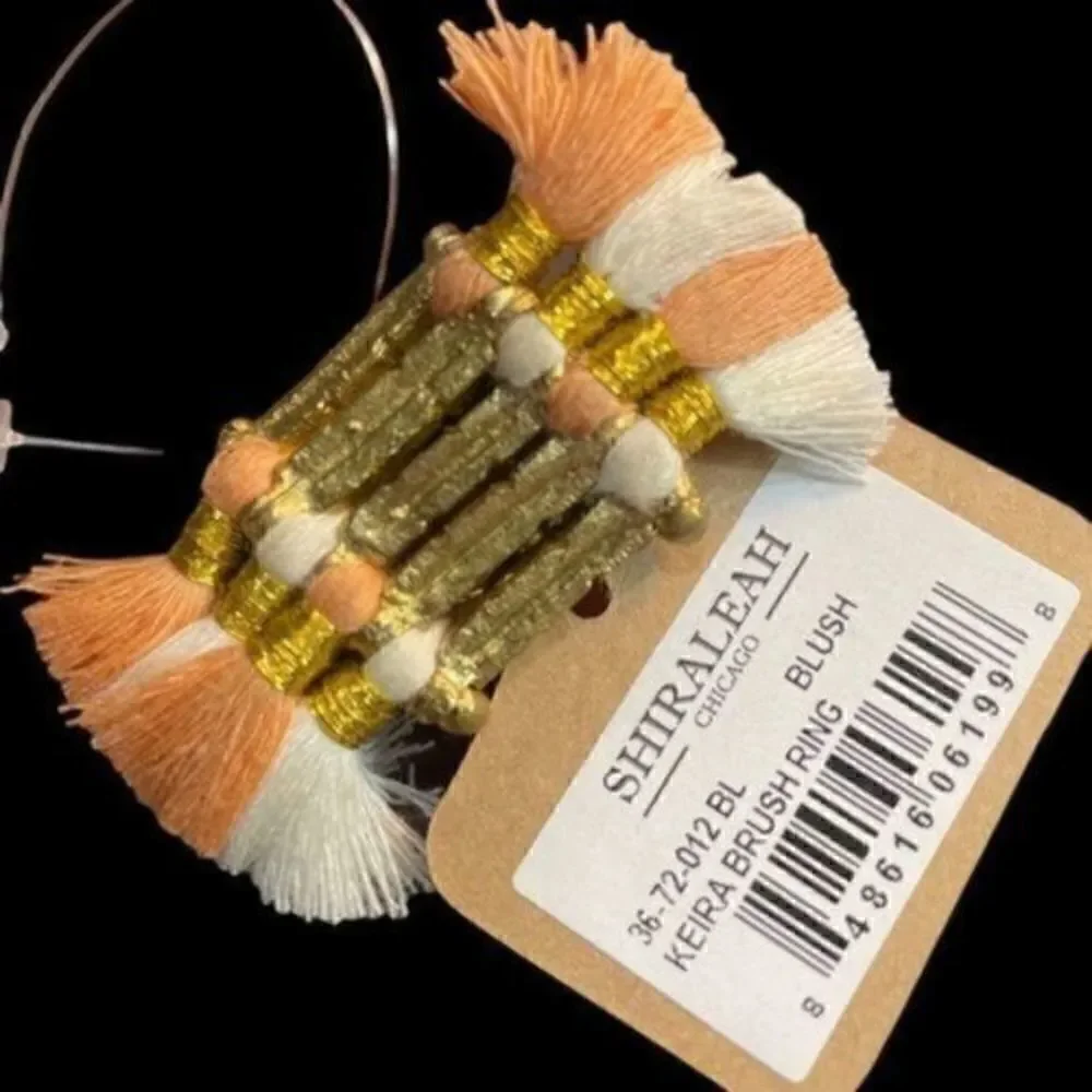 Anthropologie Shiraleah Keira Fringe Ring Blush Bohemian NWT